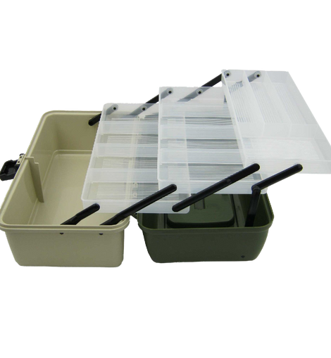 Ace Angling 3 Tray Cantilever Fishing Tackle Tough Box