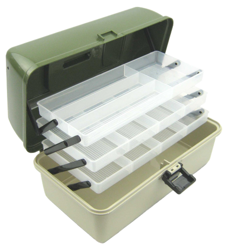 Ace Angling 3 Tray Cantilever Fishing Tackle Tough Box FishBox Ace Angling 3 Tray Cantilever Fishing Tackle Tough Box FishBox